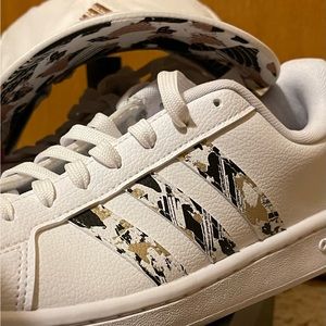 NIB NWT Adidas Grand Court Shoes (8.5. with Matching Hat